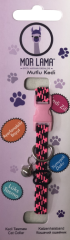 Kedi Boyun Tasması Lastikli Pembe Siyah