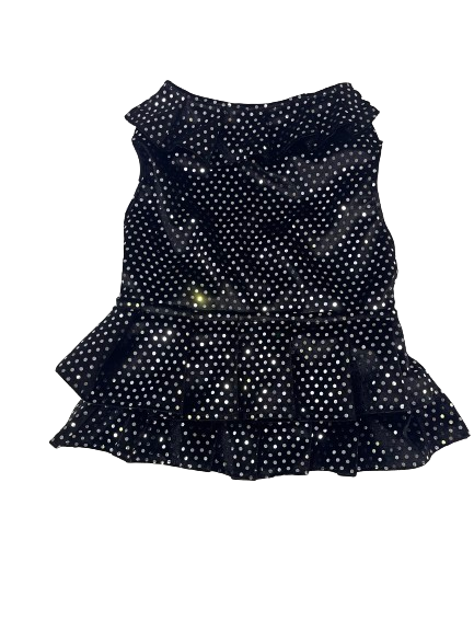 Mor Lama Diamond Siyah Etekli Elbise Large