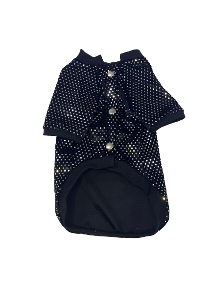 Mor Lama Diamond Siyah Çıtçıtlı Elbise Medium