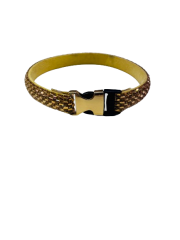 Mor Lama Diamond Gold Boyun Tasması M